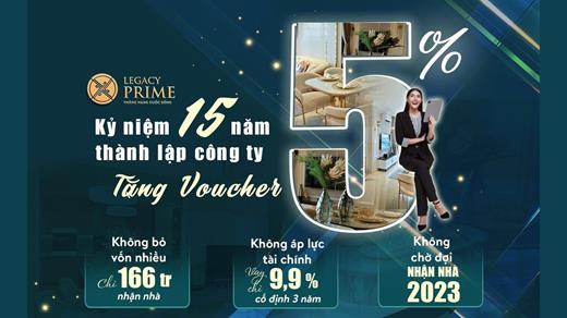 Mua nhà Legacy Prime, hưởng ưu đãi "khủng" lên đến 3 năm